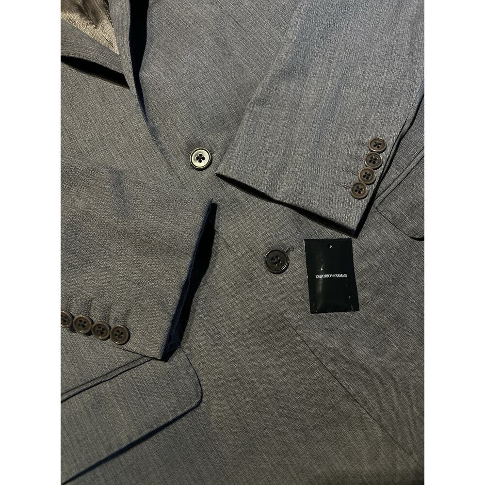 Emporio Armani G-Line Suit 38R 31x30 Gray Two Tone Melange Designer - Picture 8 of 14